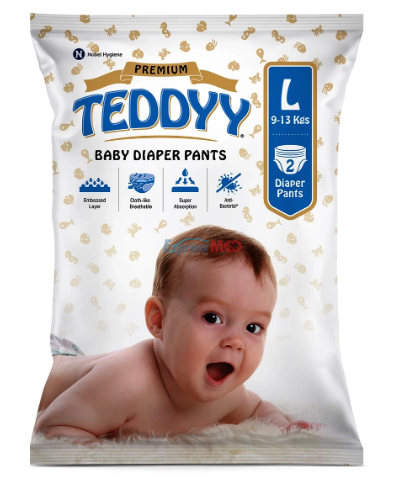 Teddyy Easy Baby Diaper Pants L (9 - 13 kg) Pack Of 30, Size: Large at Rs  250/pack in Chennai