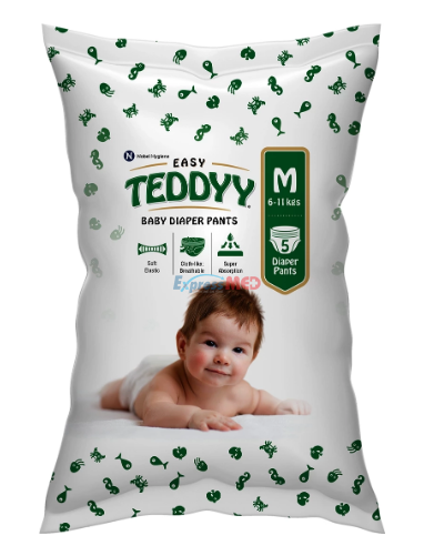 TEDDY EASY Baby Diaper Pants Small-(42 Pieces) (Pack of 2) S-(84 Pieces)