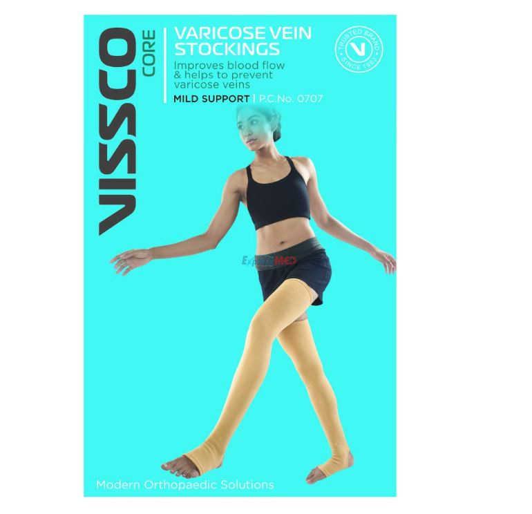 VISSCO Anti-Embolism Stockings - Knee (Mild Support), Improves