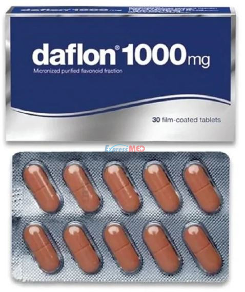 Buy Daflon 1000 900 mg / 100 mg Tablet Online